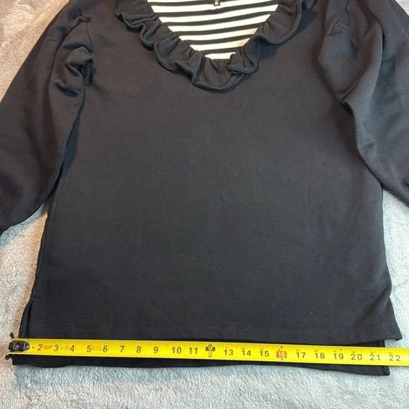 NWT Lazy Oaf Ruffle Sweater Dress Black Size Small - Picture 13 of 15